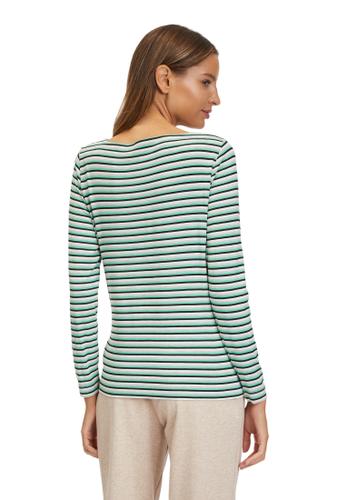 Ringelshirt S Gerade - Grün/schwarz