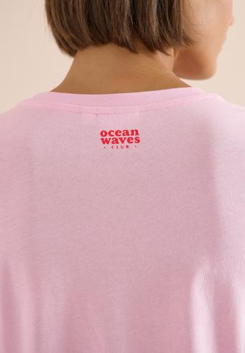 Shirt mit Rundhals und maritimem Print M - Light Blush Rose