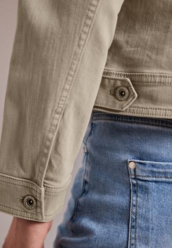 Jacke im Colored-Denim-Look mit Taschen 40 - Beige Washed