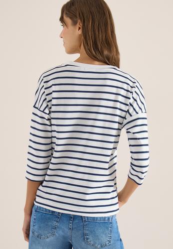 3/4-Arm Shirt mit Wording Artwork S - Universal Blue