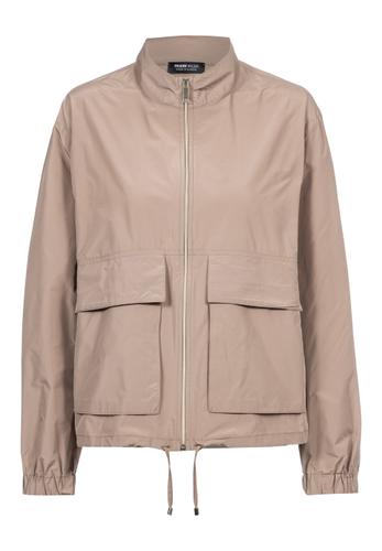 Leichtjacke SALTED TANGERINE mit Kordelzug am Saum 46 - Affogato