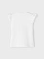 NBFJALLIE SS TOP BOX 62 Normal geschnitten - Bright White