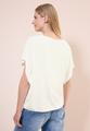 Lässiges V-Neck Shirt L - Vanilla White