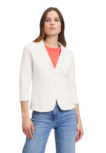 Jerseyjacke 38 Tailliert - Rohweiß