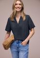 Kurzarm Bluse mit Turn-Up