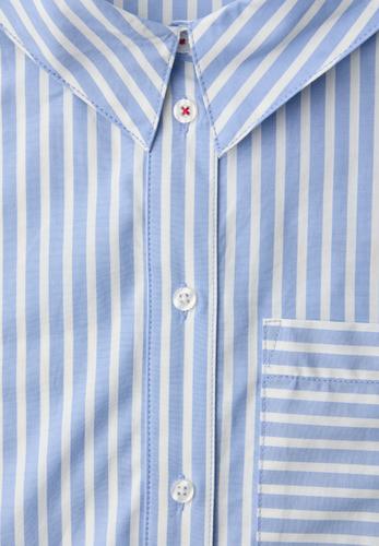 Bluse mit Hemdkragen und Backprint