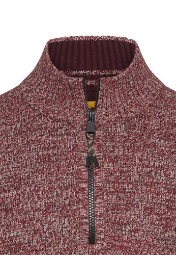 Strick-Troyer mit melierter Struktur M Regular Fit - Amber Red