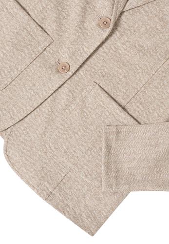 Herringbone Blazer XL - Creamy White