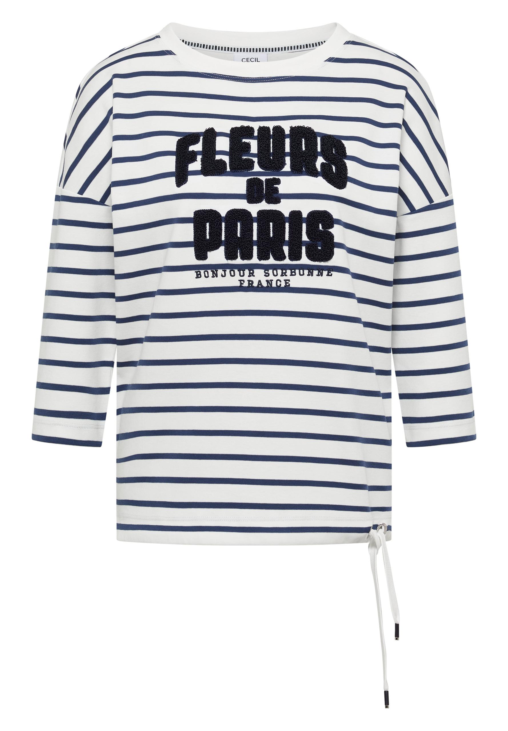 3/4-Arm Shirt mit Wording Artwork S - Universal Blue