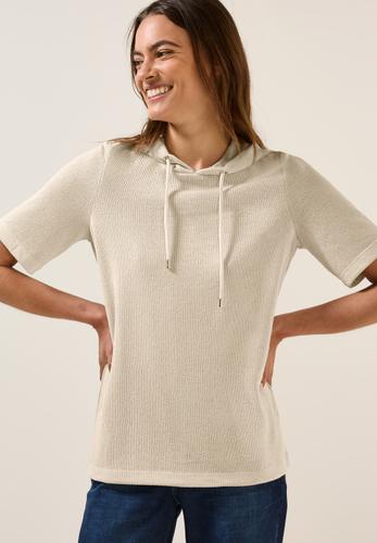 Crepe Hoodie-Shirt S - Light Beige