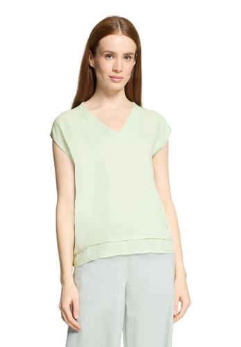Blusenshirt S Gerade - Green Lily