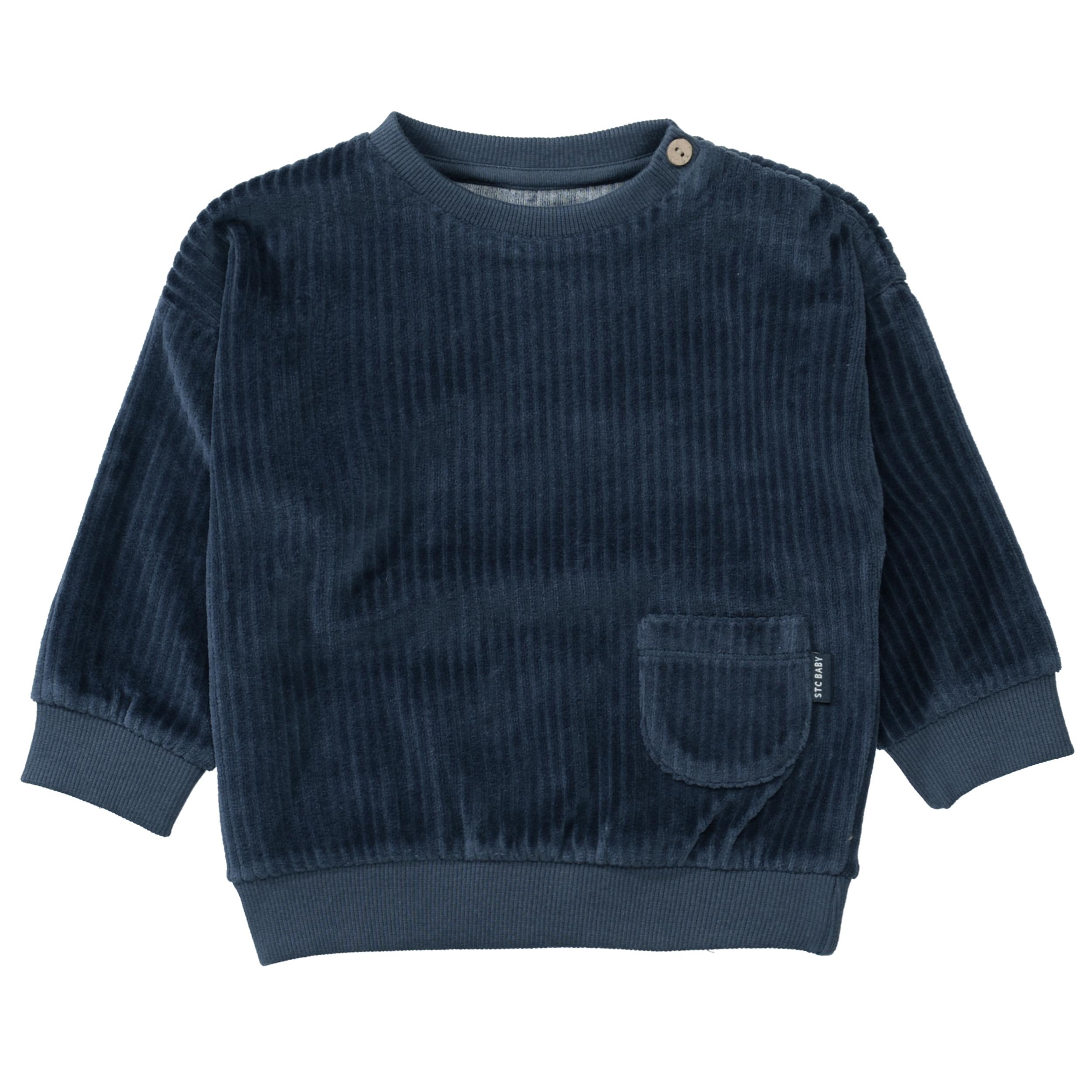 Kn.-Sweatshirt 80 - Night Blue Struc.