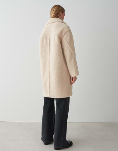 Teddy-Mantel "Heddy" - Beige / 40
