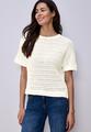 T-Shirt mit Rundhals und Struktur 40 - Off White