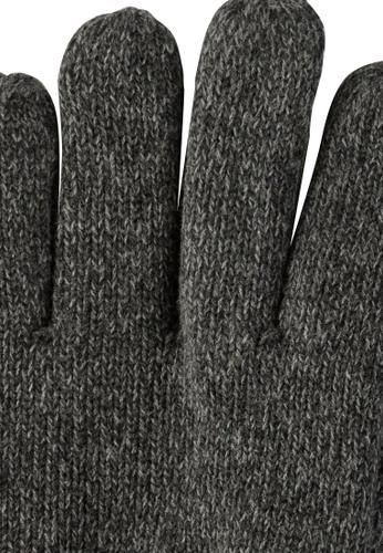 Melierte Strickhandschuhe mit warmen Futter Grau L