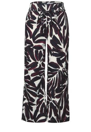 Gemusterte Wide Leg Hose XS/7/8 Hosen - Mulberry Red