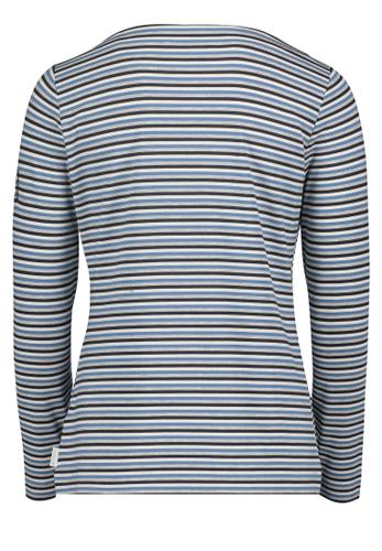 Casual-Shirt M Gerade - Blau/grau