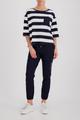 Sweatshirt mit Brusttasche 38 - Marine Ringel