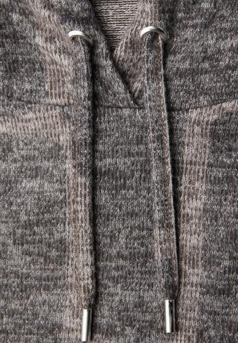 Gemusterter Hoodie Shirt 38 - Darkest Brown