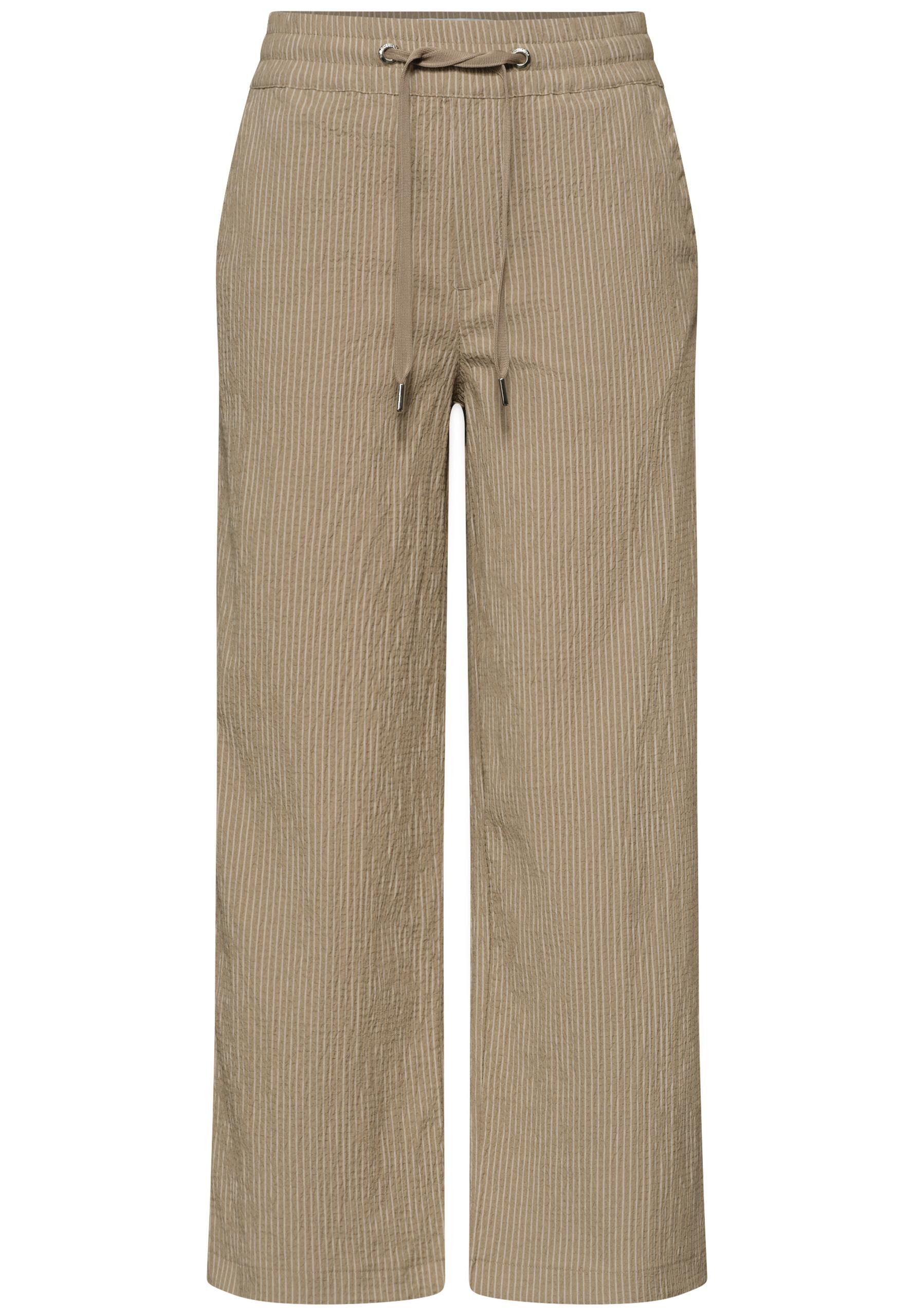 Wide Leg Hose im Loose Fit mit Streifen 40/7/8 Hosen - Silent Sand