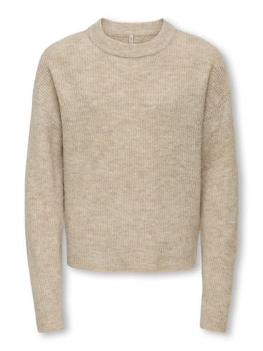KOGCAMILLA O-NECK L/S PULLOVER KNT 134/140 Normal geschnitten - Pumice Stone