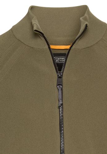 Strickjacke aus atmungsaktivem Polyester XL Relaxed Fit - Dusty Khaki