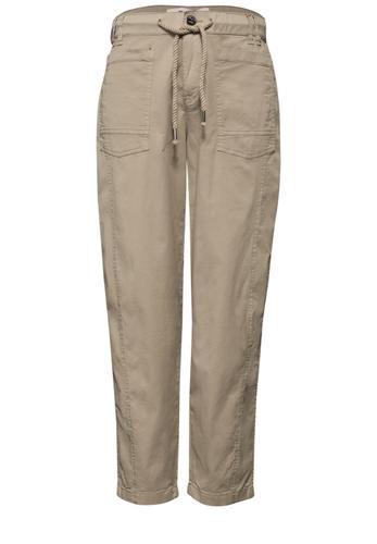 Barrel Leg Hose aus Twill-Ware 42/28 - Safari Beige
