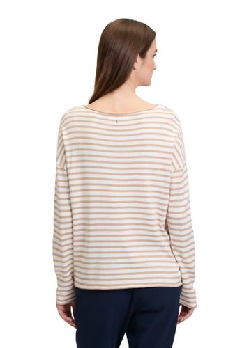 Strickpullover 40 Gerade - Weiß/taupe