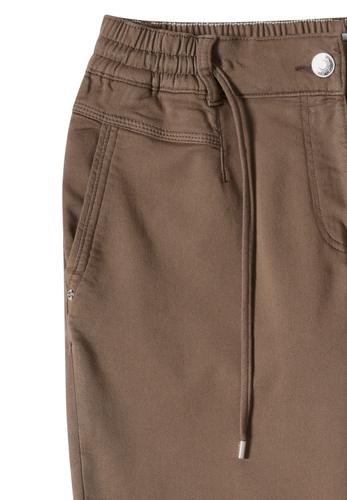 Mid Waist Slim Leg Hose im Loose Fit