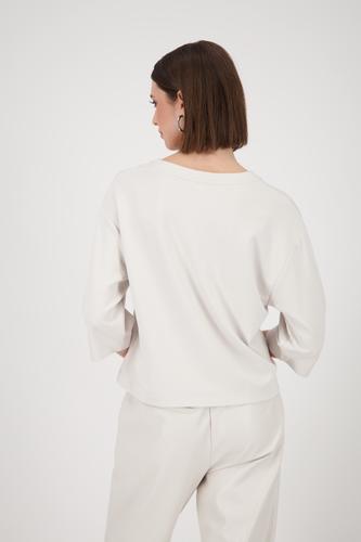Sweatshirt mit Strasssteinen 46 - Oat Milk