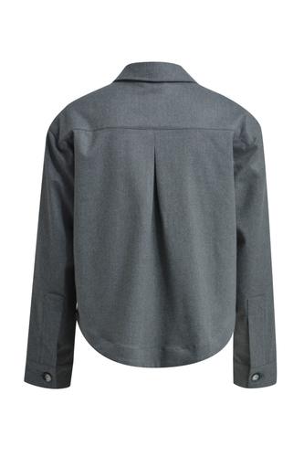 Flanell Cargo Jacket L - Grey Melange