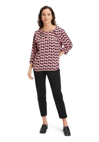 Casual-Bluse 40 Lässig - Pink/dark Blue