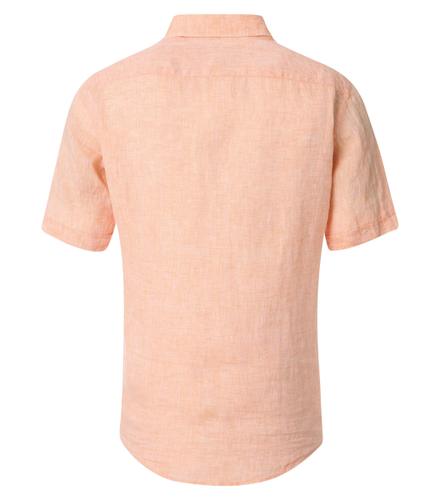 Leinenhemd M Casual Fit Short - Orange