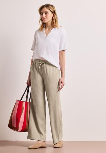 High Waist Wide Leg Hose im Casual Fit 36/30 - Cobble Stone