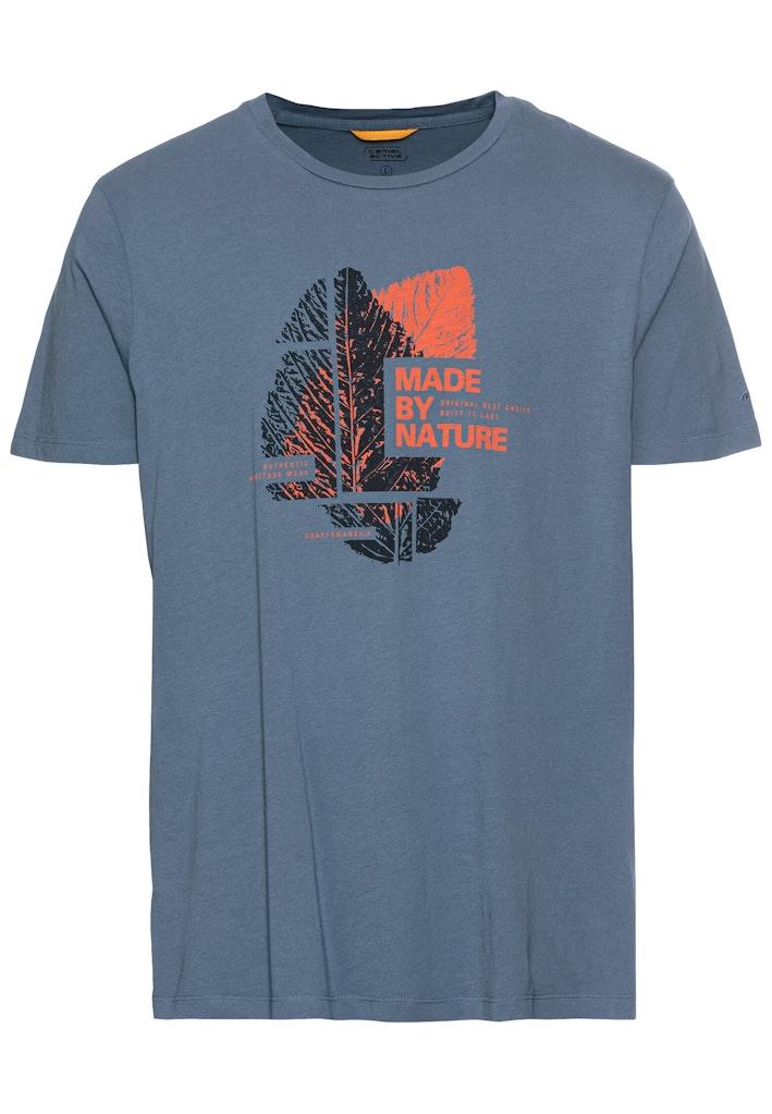 T-Shirt mit Print aus nachhaltigem Organic Cotton Blau M