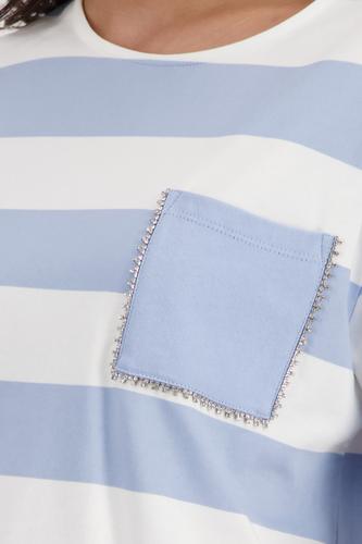 Sweatshirt mit Streifen und Schmuckdetails
