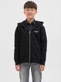 JJESOHO SWEAT ZIP HOOD NOOS JNR 140 Locker geschnitten - Black