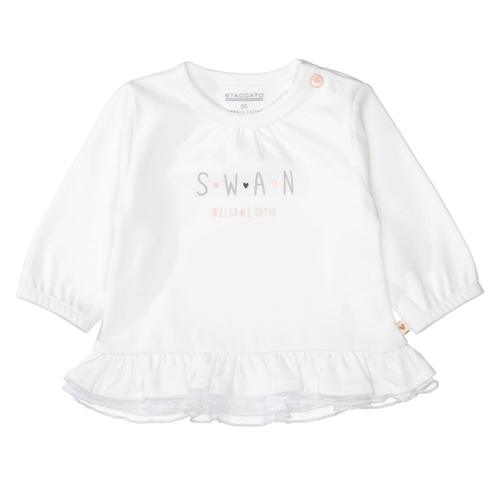 Langarmshirt aus Bio-Baumwolle 62 bequem - Soft White