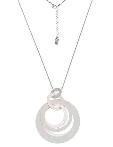 leslii Lange Kette, mit großen Ring-Anhängern