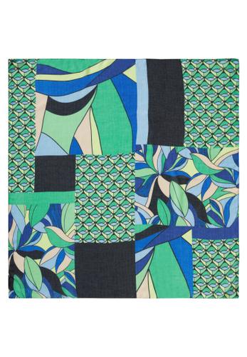 Tuch OS Weich fallend - Green/blue