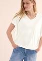 Lässiges V-Neck Shirt L - Vanilla White