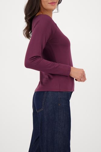 Basic-Langarmshirt 36 - Bordeaux