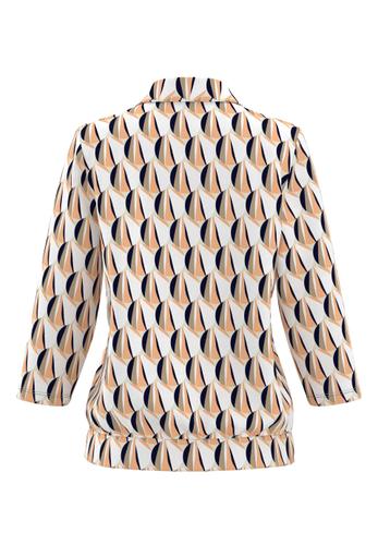 Shirt ELEMENTS aus Ecovero-Viskose Fasern 40 - Affogato/peach/ecru/ink/cream