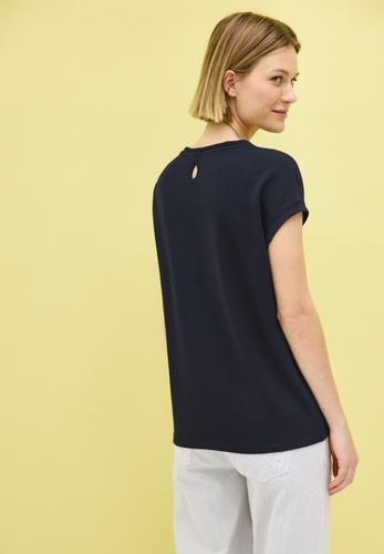 Shirt mit Glitzer-Print S - Universal Blue