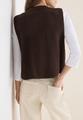 Weste aus Teddy-Material mit Rundhals S - Macchiato Brown