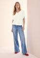 Lässiges V-Neck Shirt L - Vanilla White