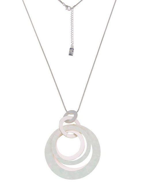 leslii Lange Kette, mit großen Ring-Anhängern
