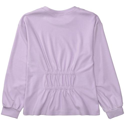 Langarmshirt mit Raffungen 152 normal - Flieder