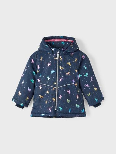 NMFMAXI JACKET FOIL AOP NOOS 98 - Dark Sapphire