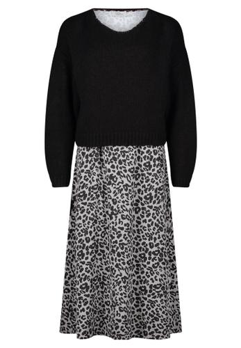 Casual-Kleid 40 Lässig - Patch Black/grey